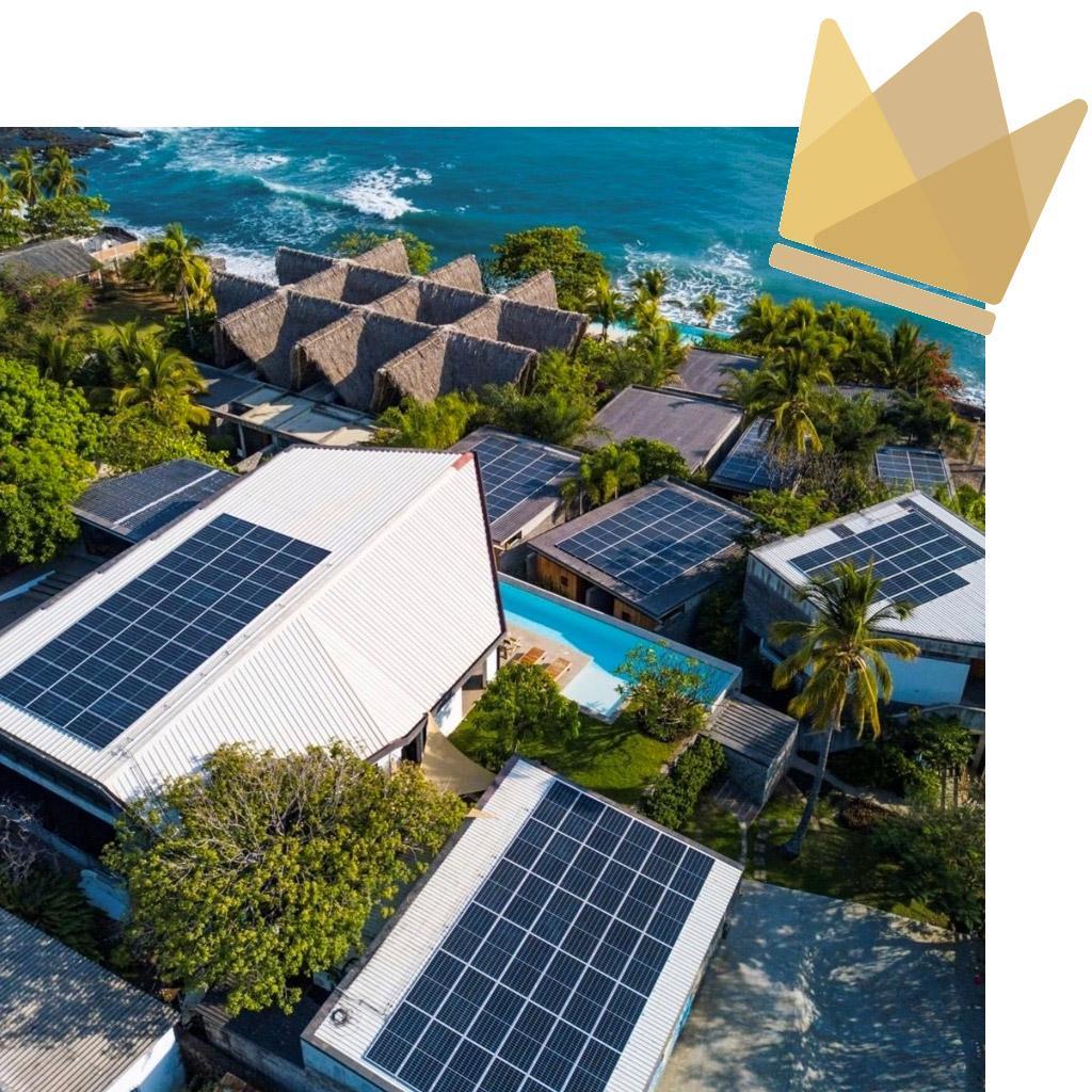 Instalação fotovoltaica do projeto PURO SURF